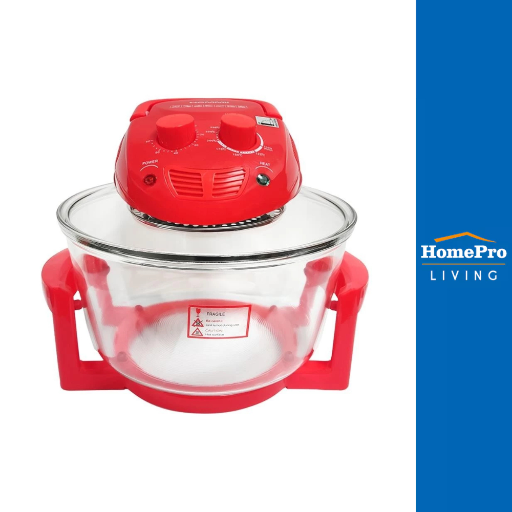 HomePro หม้ออบลมร้อน HB-8015 12 ลิตร สีแดง แบรนด์ HOMMII