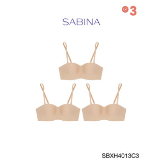 Sabina เสื้อชั้นใน (Set 3 ชิ้น) มีโครง รุ่น Soft Doomm รหัส SBXH4013C3 สีเนื้อเข้ม