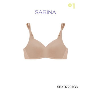 Sabina เสื้อชั้นใน Invisible Wire (ไม่มีโครง) รุ่น Perfect Bra รหัส SBXD7207C3 สีเนื้อเข้ม