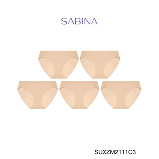 Sabina กางเกงชั้นใน (Set 5 ชิ้น) รุ่น Panty Zone รหัส SUXZM2111C3 สีเนื้อเข้ม