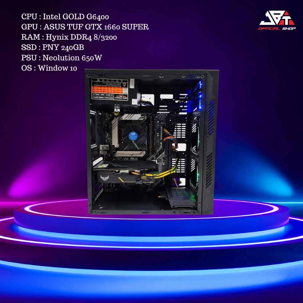 (คอมเซ็ท) คอมพิวเตอร์ Intel G6400 แรม 8GB การ์ดจอ 1660Super มือสอง