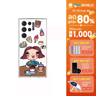 HI-SHIELD Stylish เคสใสกันกระแทก Samsung S22ultra รุ่น Enjoy Eating Girl