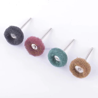 ลูกสก๊อตไบร์ท ลบรอยลึก แกนดอก ลูกผ้าขัดมีแกน ล้อผ้าขัด (3X25）40～400 Grit