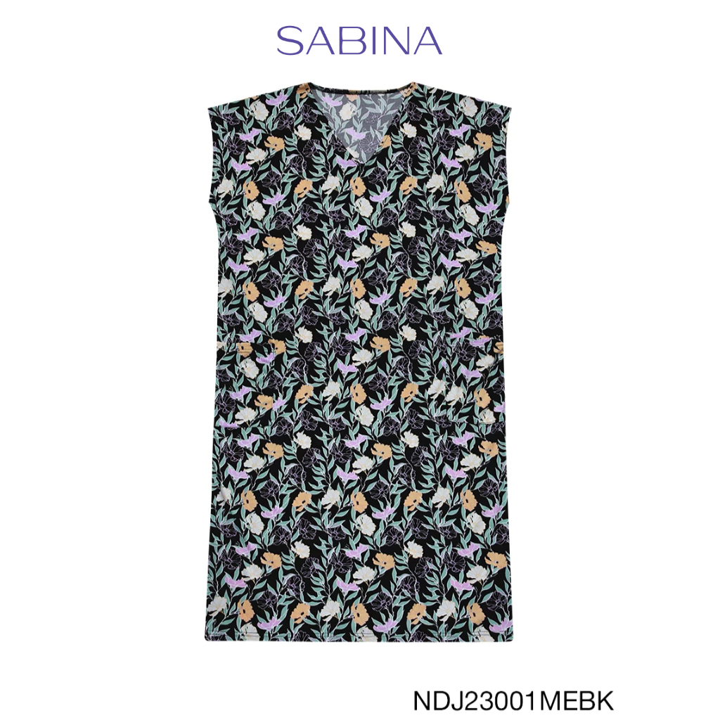 Sabina ชุดเดรส รุ่น Lounge Wear รหัส NDJ23001BK สีดำ