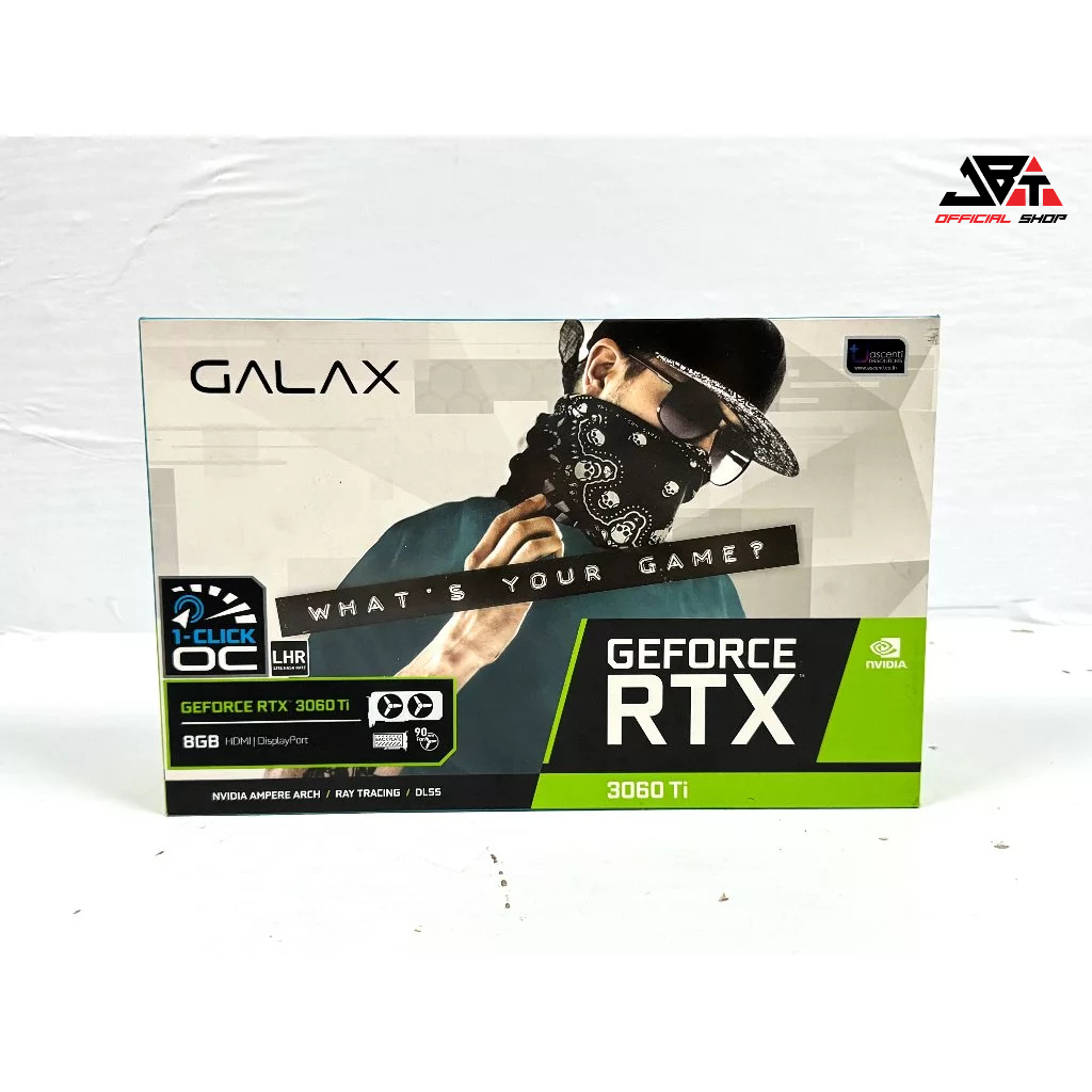 (การ์ดจอ) GALAX GEFORCE RTX 3060 TI (1-CLICK OC) - 8GB GDDR6 (LHR) มือสอง