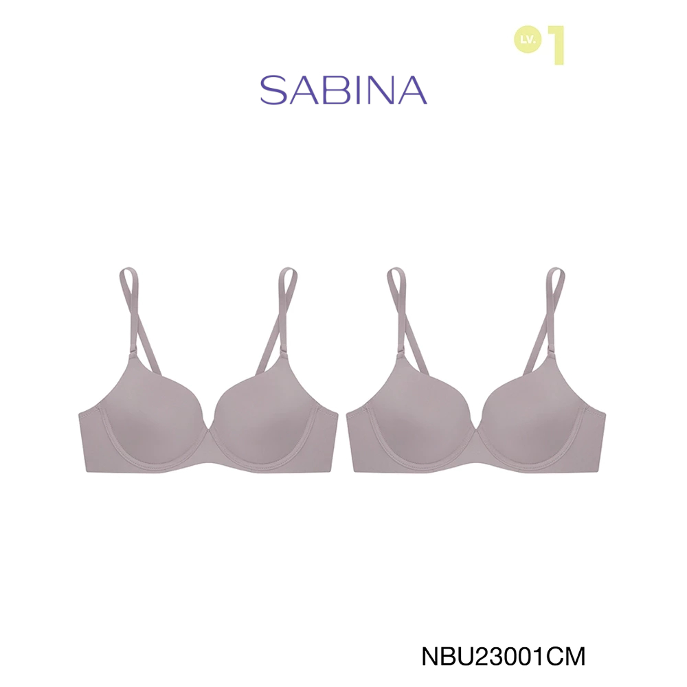 [Online Exclusive] Sabina เสื้อชั้นใน (Set 2 ชิ้น) มีโครง รุ่น Pretty Perfect รหัส NBU23001CM สีช็อค