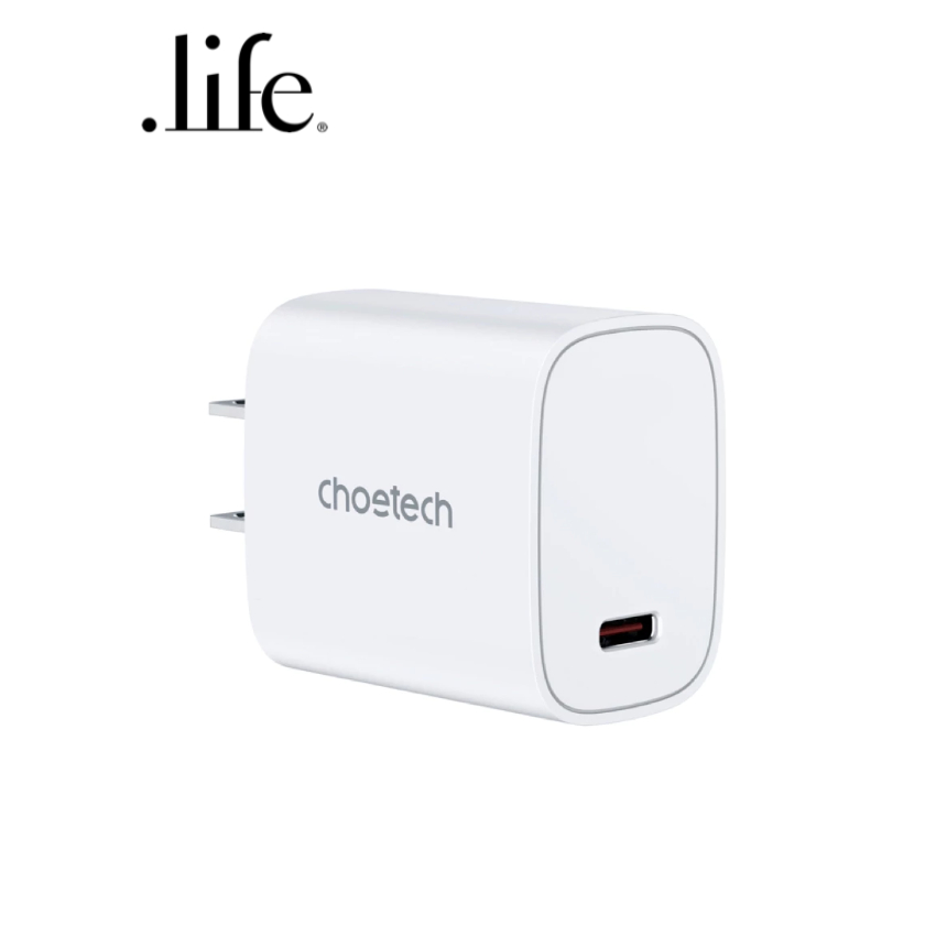 CHOETECH หัวชาร์จ Type-C PD20W Charger สีขาว By Dotlife