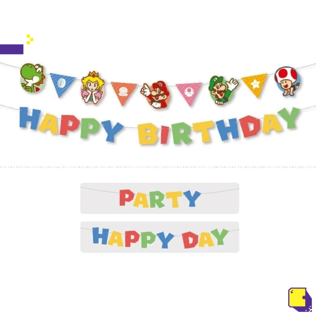[+..••] SUPER MARIO GARLAND (BIRTHDAY &amp; PARTY) (เกม Nintendo Switch™ 🎮)