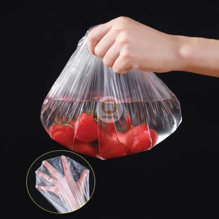 พร้อมส่ง!!! ถุงครอบอาหารอเนกประสงค์ แพ็ค 100/300 ชิ้น มียางยืดครอบปิดสนิท กันแมลง กันฝุ่น ช่วยถนอมอาหาร ใช้ซ้ำได้