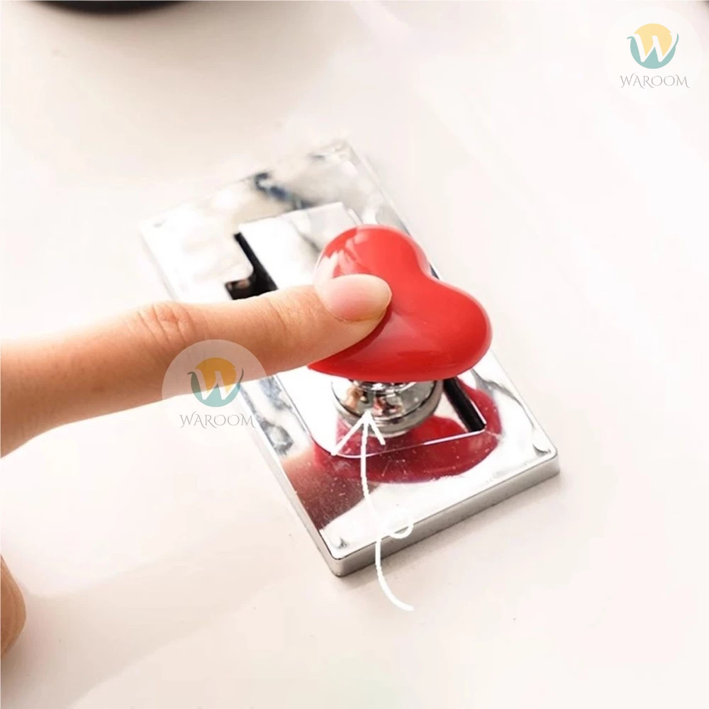 ปุ่มกดชักโครก มือจับประตู ลิ้นชัก รูปหัวใจ สีสันสดใส ติดตั้งง่าย พร้อมกาวติด สีสันสดใส (ราคาต่อ 1 ชิ้น) - รูปที่ 2