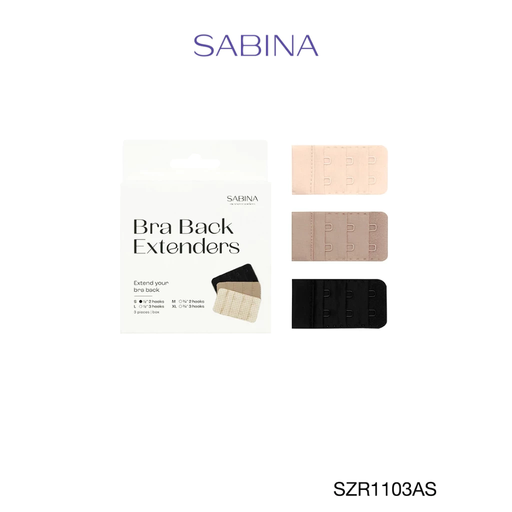 Sabina ตะขอต่อ (แพ็ค 3 ชิ้น) รหัส SZR1103AS สีดำ/สีเนื้อ /สีครีม