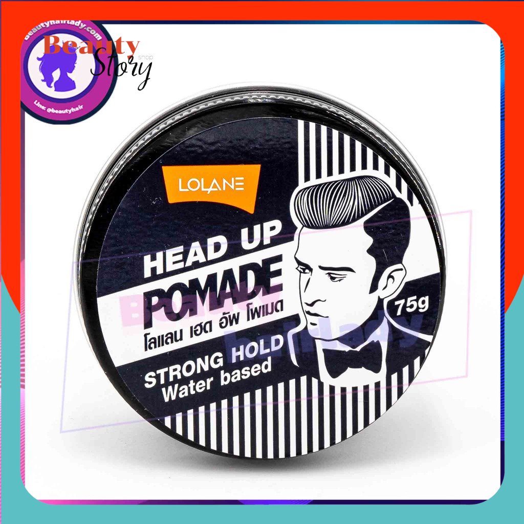 💂Lolane head up pomade hair 75g จัดทรงผมผู้ชาย แนววินเทจ จัดแต่ง ทรงผม (กล่องดำ) >โลแลน โพรเมด
