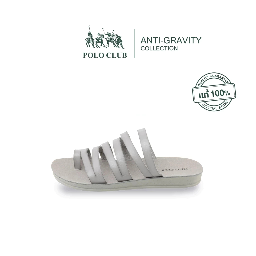 POLO CLUB รองเท้าแตะแบบสวม รุ่น P2738 สีเทา | รองเท้าแตะผู้หญิง