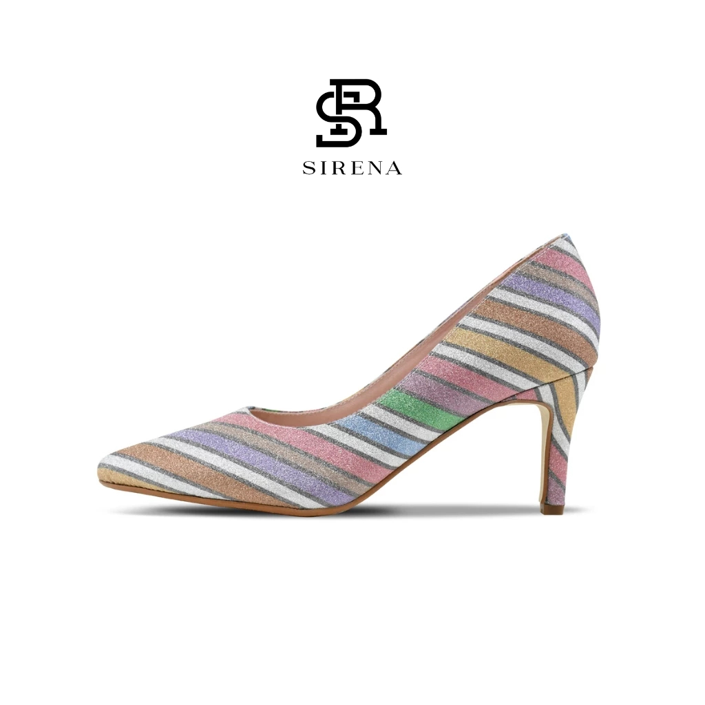 SIRENA รองเท้าส้นสูง 3 นิ้ว รุ่น IRIS สีเรนโบว์ | รองเท้าคัทชูผู้หญิง