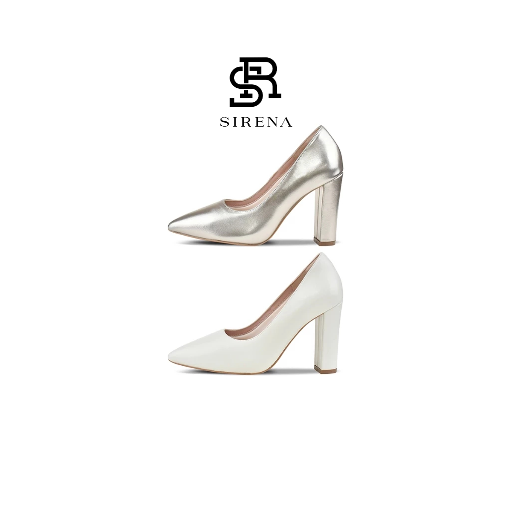 SIRENA รองเท้าหนังแท้ ส้น 4 นิ้ว รุ่น AMARA | รองเท้าคัทชูผู้หญิง