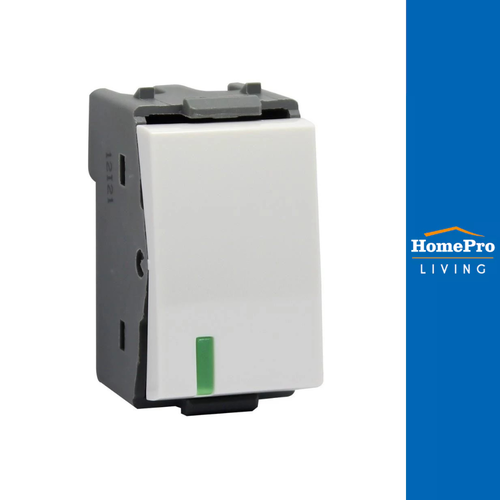 HACO สวิตช์ 1 ทาง W2711 ขนาด 1 ช่อง สีขาว จัดส่งโดย HomePro