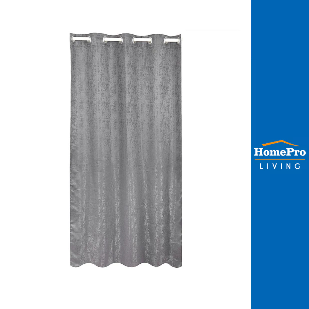 HomePro ผ้าม่าน EYELET RIGO UV 140X160 ซม. สีเทา แบรนด์ HOME LIVING STYLE