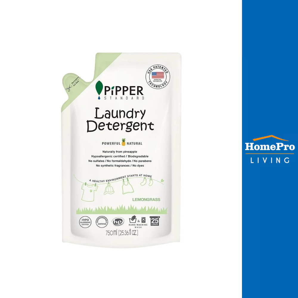 PIPPER รีฟิลน้ำยาซักผ้า 750ml LEMONGRASS