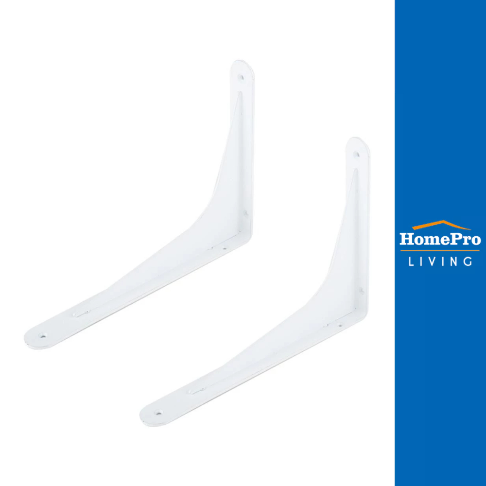 HomePro แขนรับชั้นเหล็ก L 25x18 ซม. สีขาว แบรนด์ STACKO