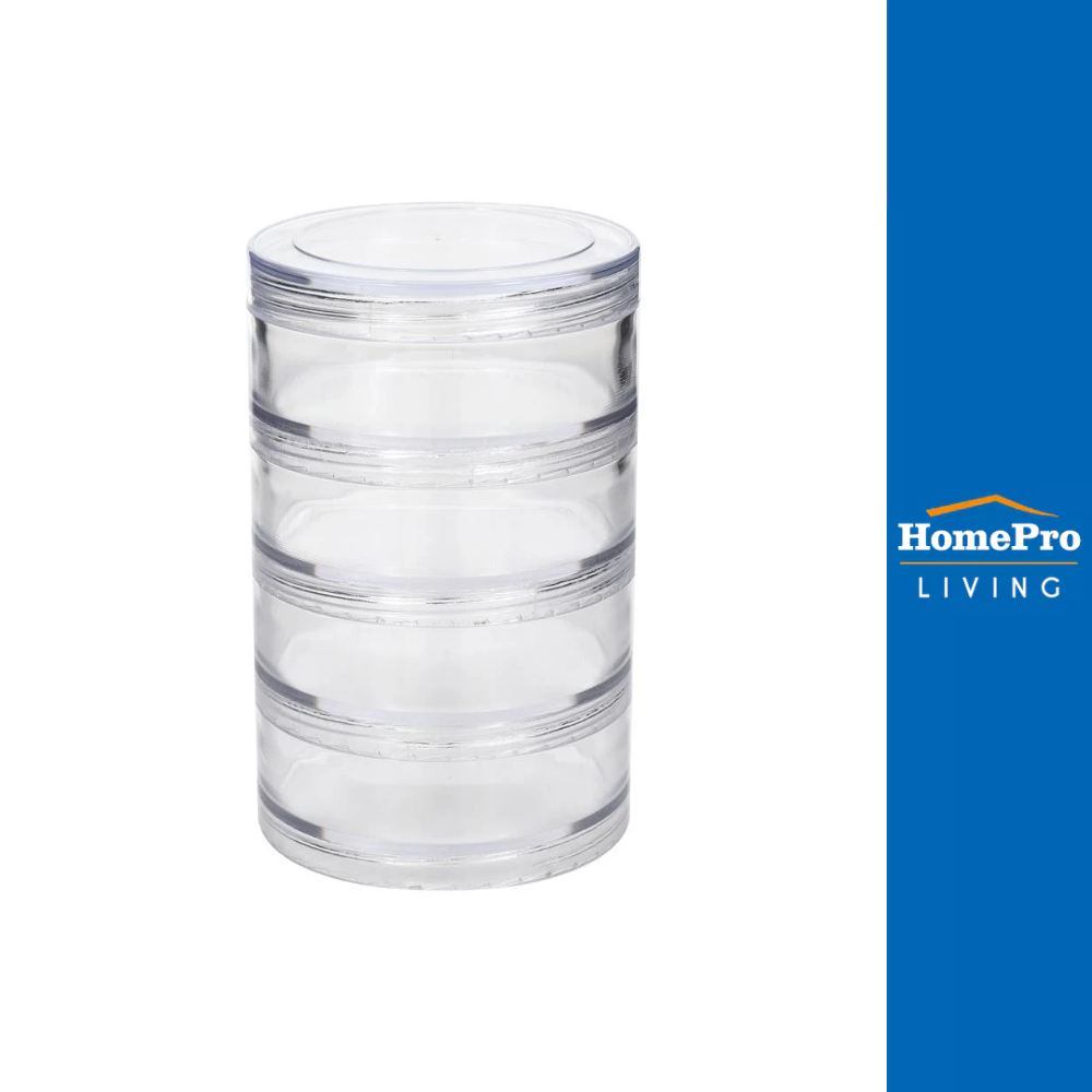 STACKO กล่องแบ่งช่อง 1 ช่อง TLC-704 7x7x11 ซม. สีใส จัดส่งโดย HomePro