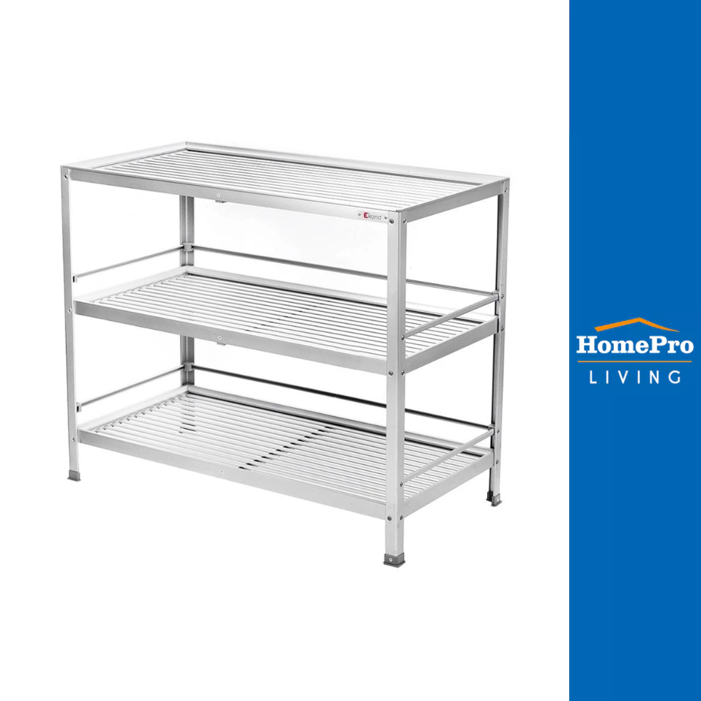 EKONO ชั้นคว่ำจาน L อะลูมิเนียม 3 ชั้นCA-03L จัดส่งโดย HomePro
