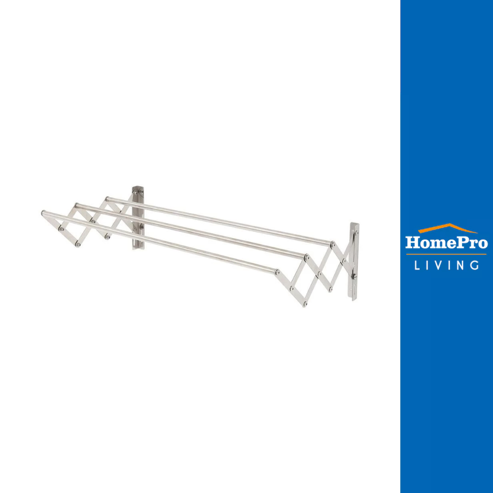 PLIM ราวติดผนังสเตนเลสรุ่นตรง3เส้น 80cm จัดส่งโดย HomePro