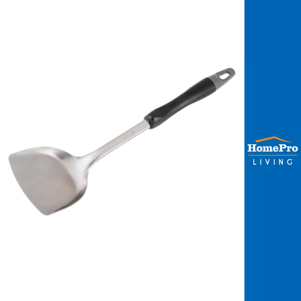 HomePro ตะหลิวสเตนเลสเล็ก ด้ามสีดำ แบรนด์ SEAGULL