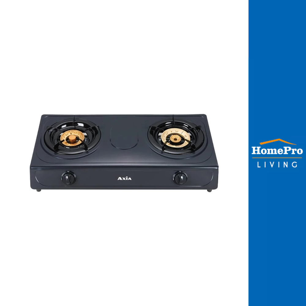 HomePro เตาแก๊สตั้งโต๊ะ 2 หัวแก๊ส  QUARTZ แบรนด์ AXIA