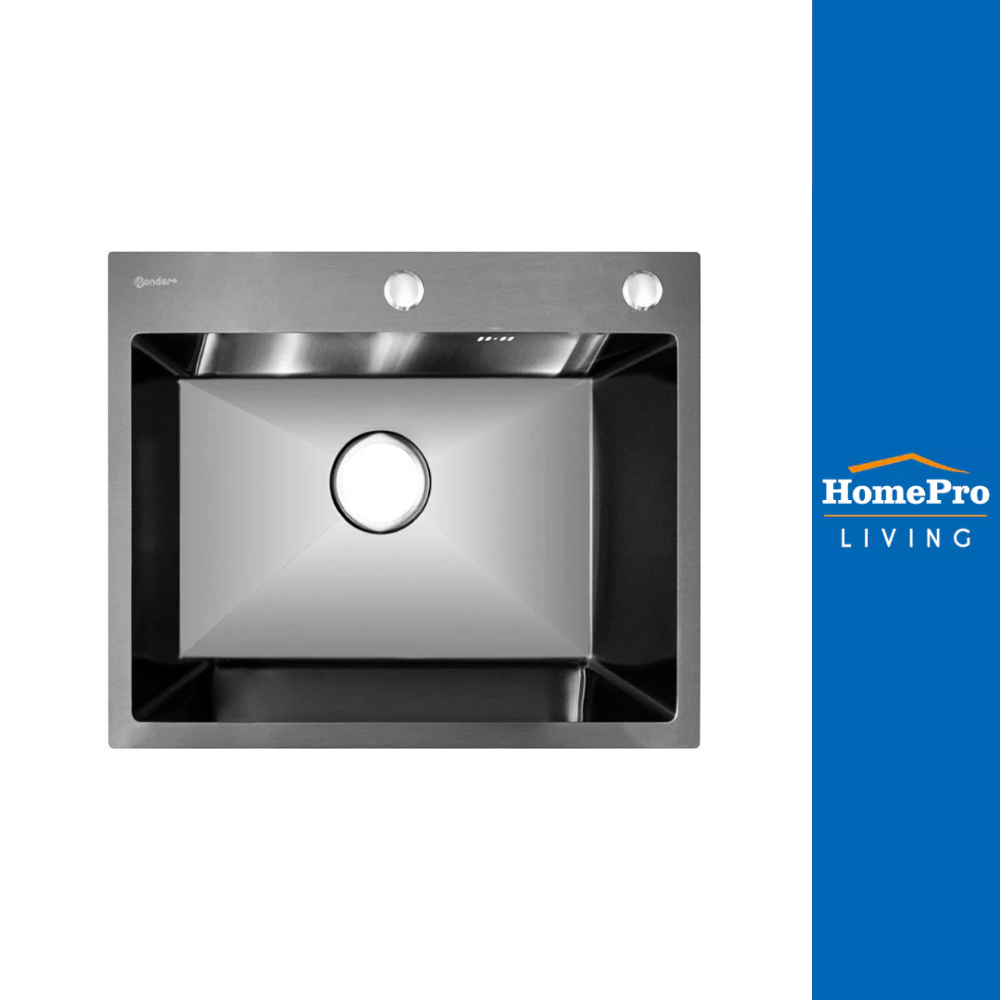 HomePro ซิงค์ฝัง 1 หลุม WD5545TS-BK สีดำ แบรนด์ DYNA HOME