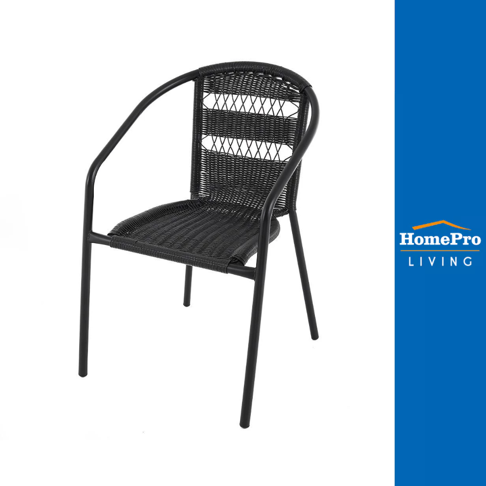 HomePro เก้าอี้หวายเทียม SPRING CHOCO BLACK X สีดำ แบรนด์ SPRING