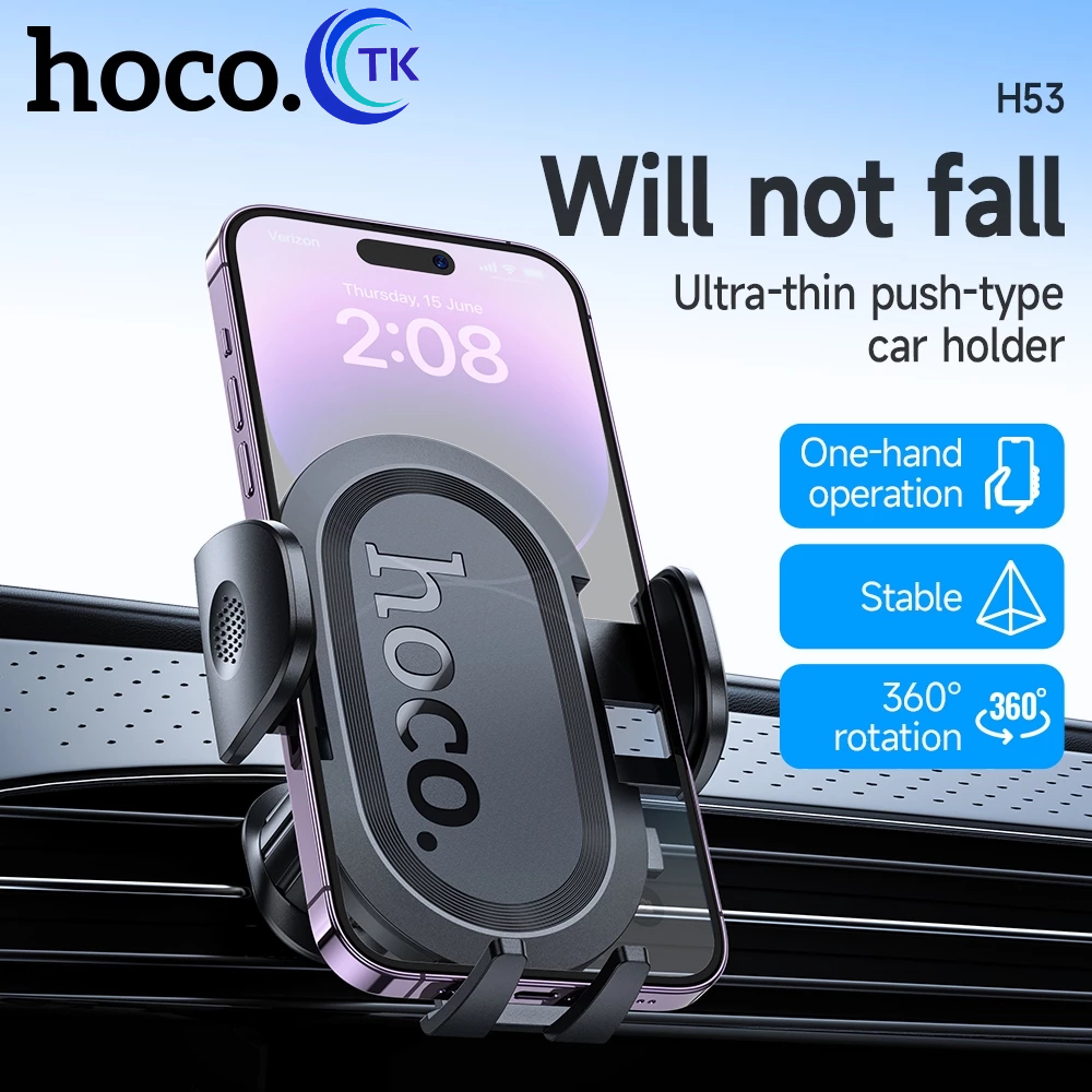 HOCO H53 ที่ยึดโทรศัพท์ในรถยนต์แบบหนีบ สำหรับคอนโซลรถยนต์ Car Holder รองรับโทรศัพท์ได้ถึง 6.7 นิ้ว