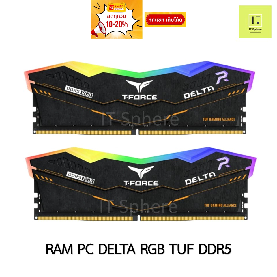 Ram Delta RGB TUF T-force 32GB (16x2GB) Bus 5600 6000 TEAM GROUP BUS5600 BUS6000 TEAMGROUP t force t