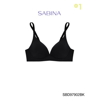 Sabina เสื้อชั้นใน Invisible Wire (ไม่มีโครง) รุ่น Perfect Bra รหัส SBD97902BK สีดำ