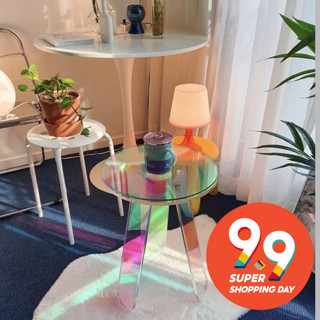 โต๊ะเกาหลีอะคลีลิคสีรุ่ง 🌈 Rainbow Acrylic Table 2022🌈 ฮิตที่สุด ในเกาหลีตอนนี้ &lt;&lt;รอของ 25 วัน&gt;&gt;