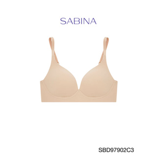 Sabina เสื้อชั้นใน Invisible Wire (ไม่มีโครง) รุ่น Perfect Bra รหัส SBD97902C3 สีเนื้อเข้ม