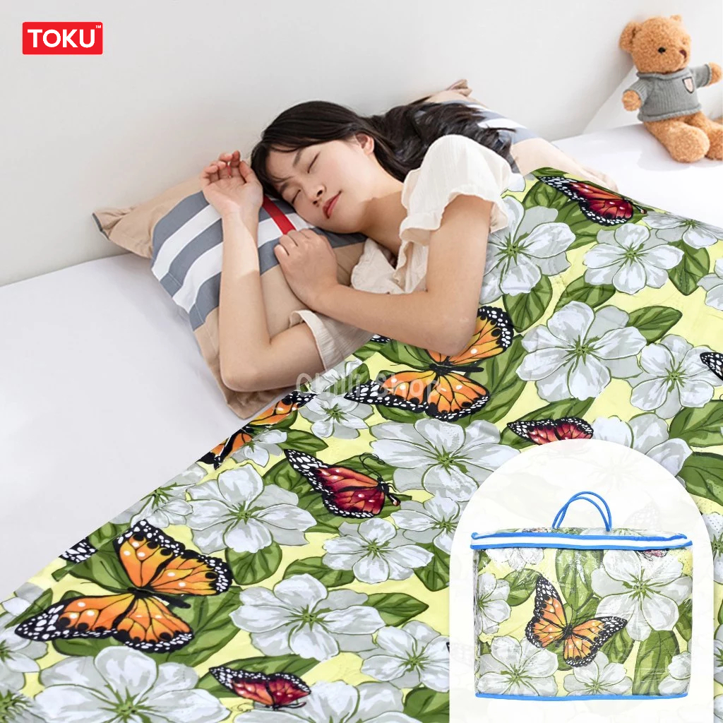 ผ้านวม 6 ฟุต รุ่นบาง ผ้าห่มผืนใหญ่ รุ่นบางกันไรฝุ่น ห่มอุ่น แถมฟรีกระเป๋าสวย - รูปที่ 6