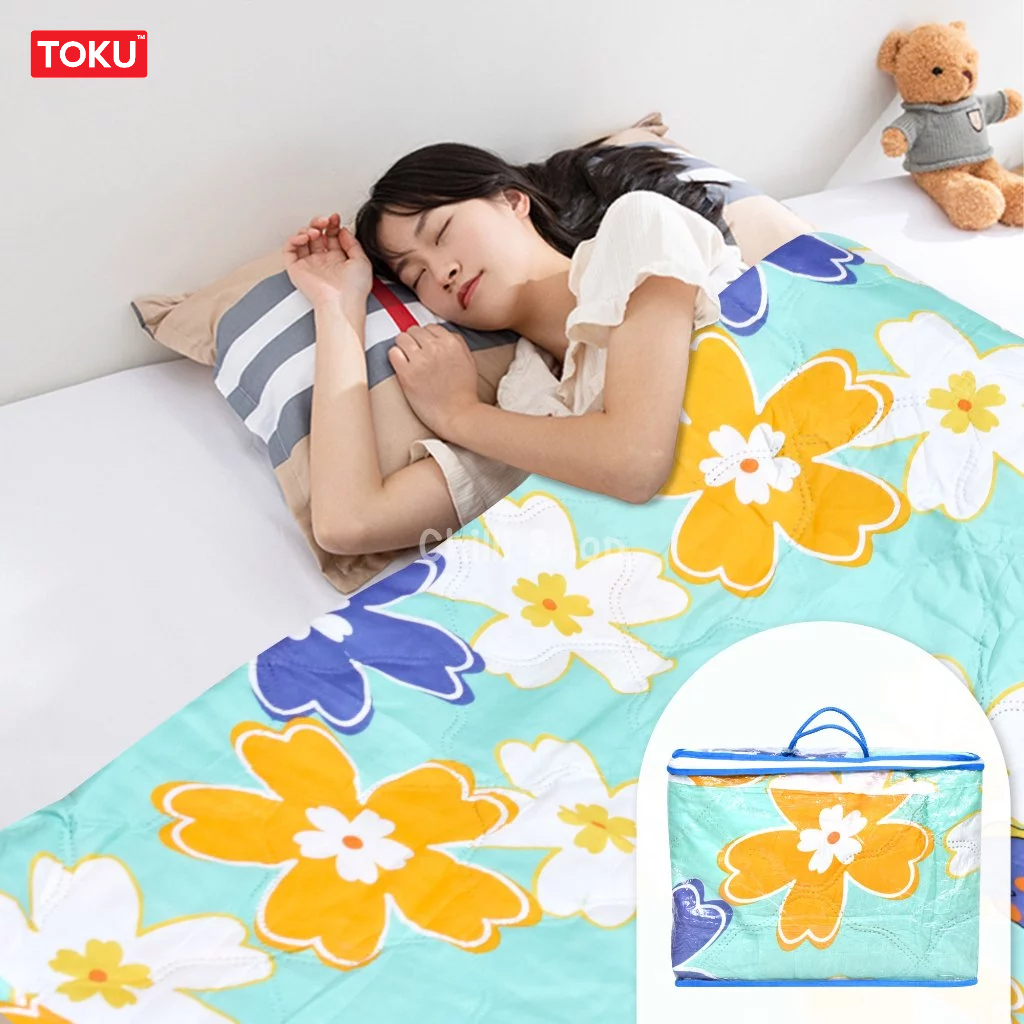 ผ้านวม 6 ฟุต รุ่นบาง ผ้าห่มผืนใหญ่ รุ่นบางกันไรฝุ่น ห่มอุ่น แถมฟรีกระเป๋าสวย - รูปที่ 7