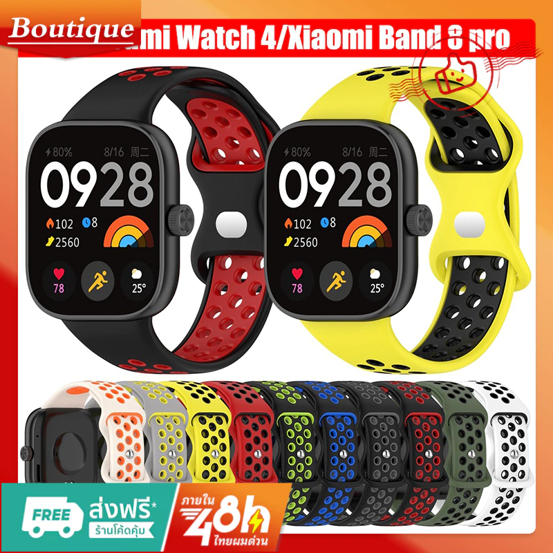 สายนาฬิกาข้อมือ ซิลิโคนนิ่ม แบบเปลี่ยน สําหรับ Xiaomi Band 8 Pro Redmi Watch 4 Mi Band 9 Pro Smart Watch
