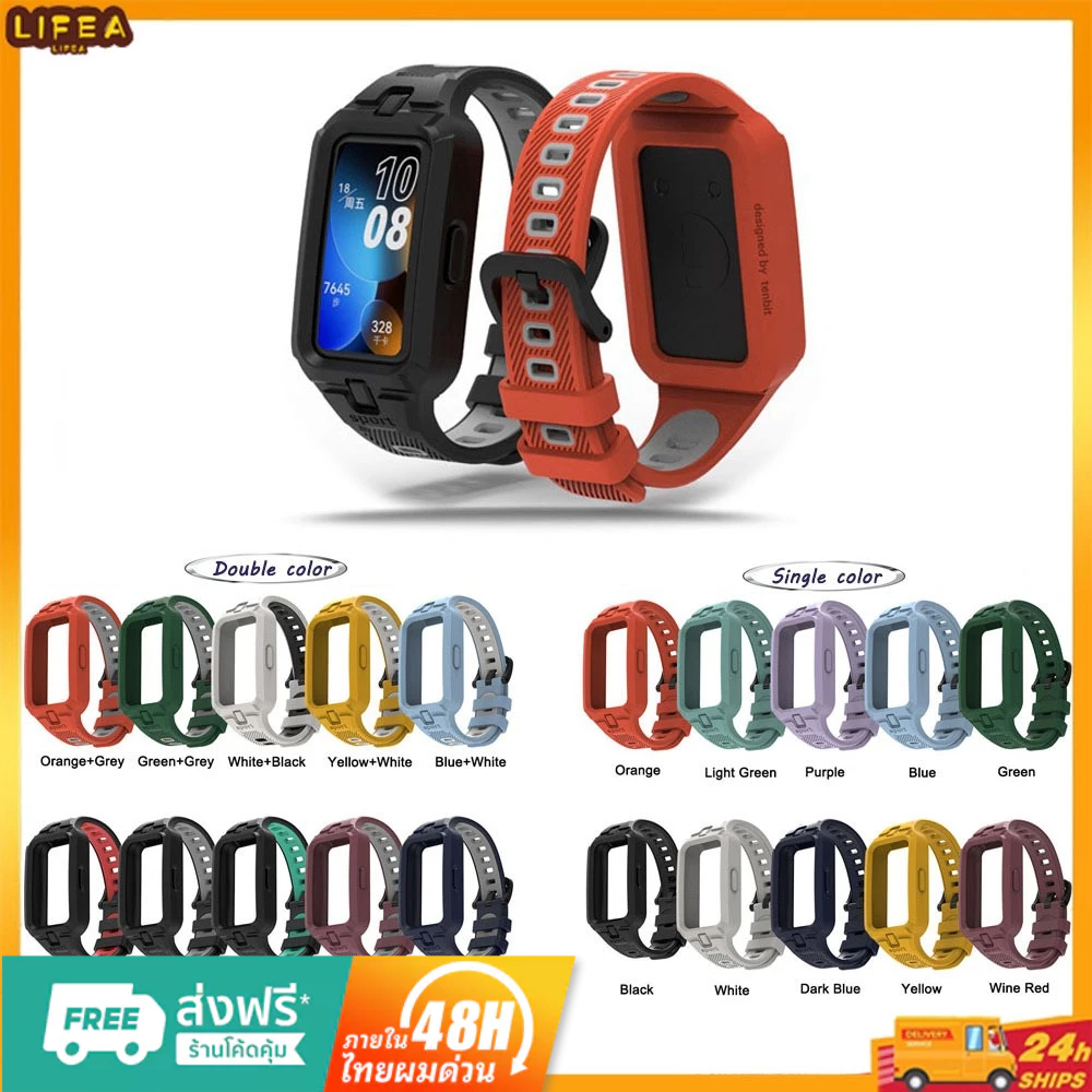 สายนาฬิกาข้อมือซิลิโคน แบบเปลี่ยน สําหรับ Huawei Band 9 8 7 6 Huawei Band 8 7 6 Honor Band 6