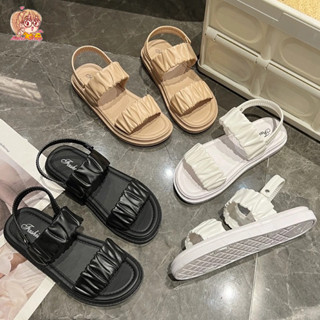 annacny แฟชั่นรองเท้าผู้หญิง สายคาดแต่งจีบฮิตที่สุด สวยสไตล์…