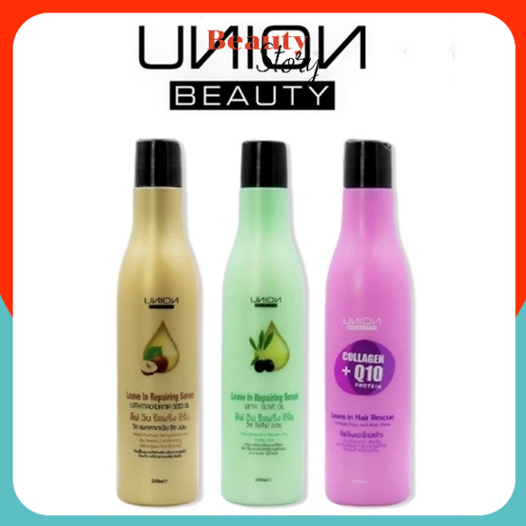 ยูเนี่ยน อาหารผม Union Beauty Leave In Repairing Serum/ Hair Rescue ลีฟ อิน คอลลาเจน เซรั่ม บำรุงผม 