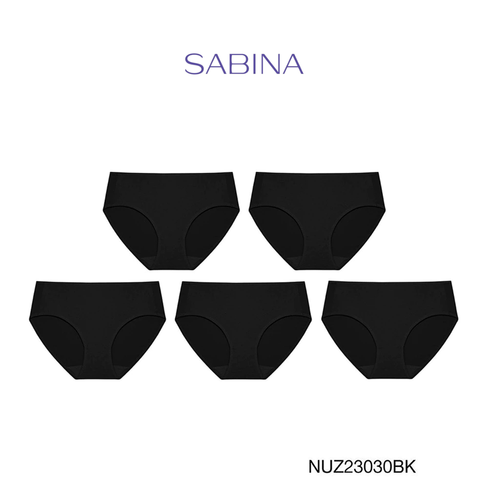 Sabina กางเกงชั้นใน (Set 5 ชิ้น) รุ่น Panty Zone ทรงเอวสูงปานกลาง รหัส NUZ23030BK สีดำ