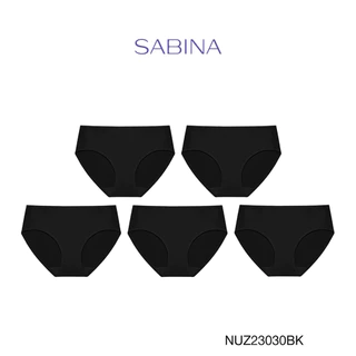 Sabina กางเกงชั้นใน (Set 5 ชิ้น) รุ่น Panty Zone ทรงเอวสูงปานกลาง รหัส NUZ23030BK สีดำ