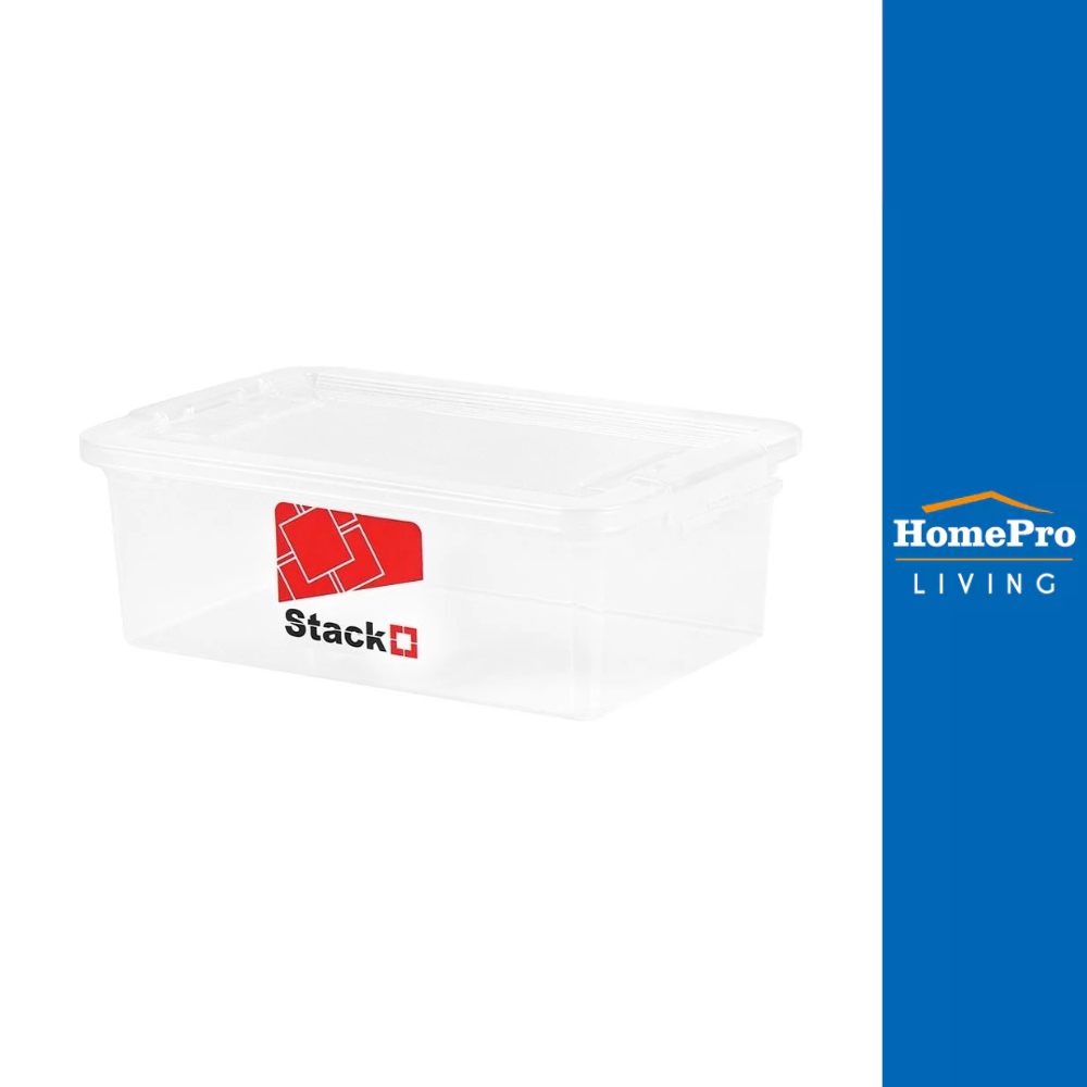 HomePro กล่องเก็บของ ฝาล็อค STACKO 6657 6 ลิตร สีใส แบรนด์ STACKO