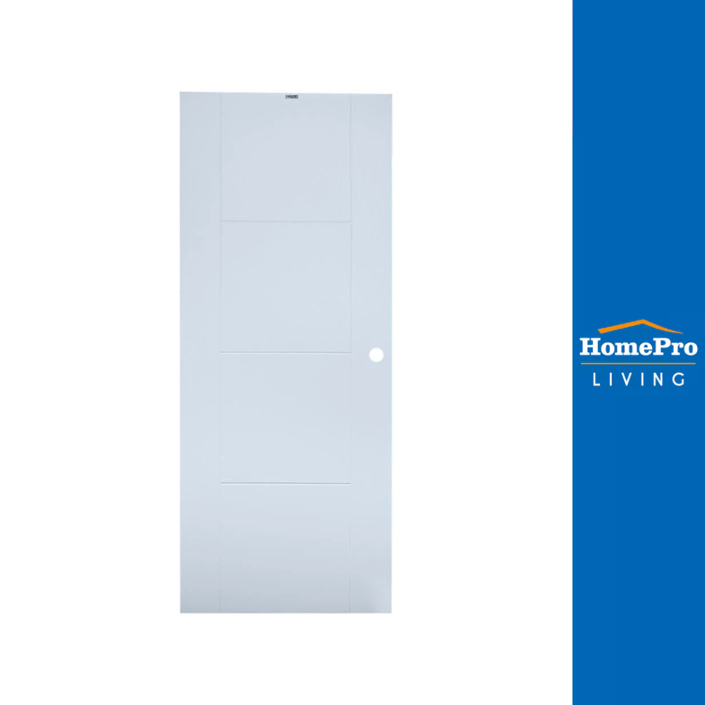PARAZZO ประตูภายนอก UPVC PUV10 80X200 ซม. สีขาว เจาะลูกบิด