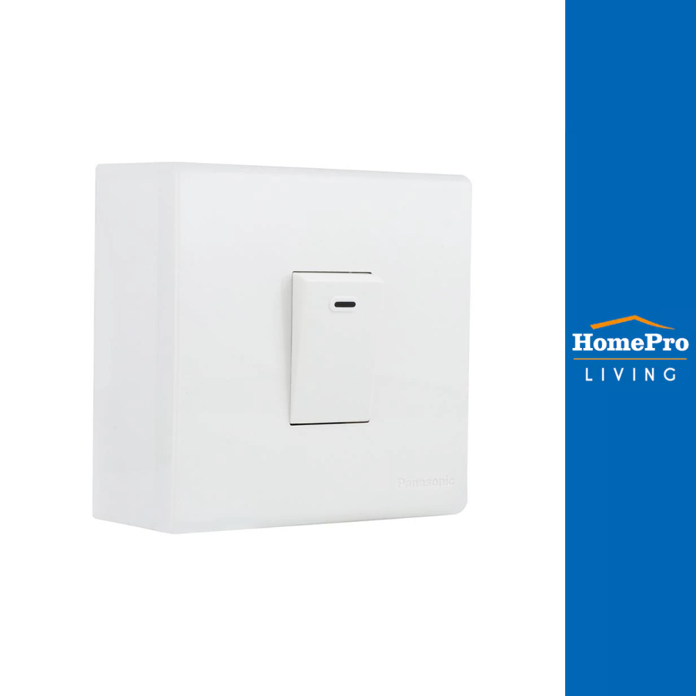 PANASONIC ชุดสวิตช์ 1 ทาง 1 ช่อง BSW 1101 สีขาว จัดส่งโดย HomePro
