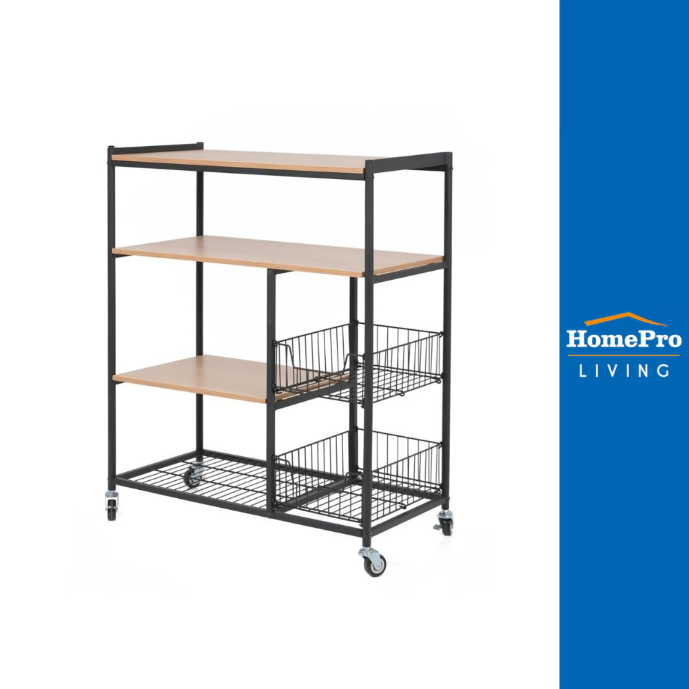 [จัดส่งอย่างเดียว] HomePro ชั้นวางของโล่ง 4 ชั้น  BARNEY TF023 สี HONEY OAK แบรนด์ FURDINI