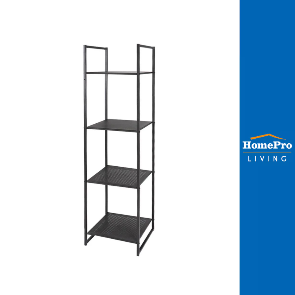 HomePro ชั้นวางของ 4 ชั้น FURDINI VITT SHELF MOCCA ดำ แบรนด์ FURDINI
