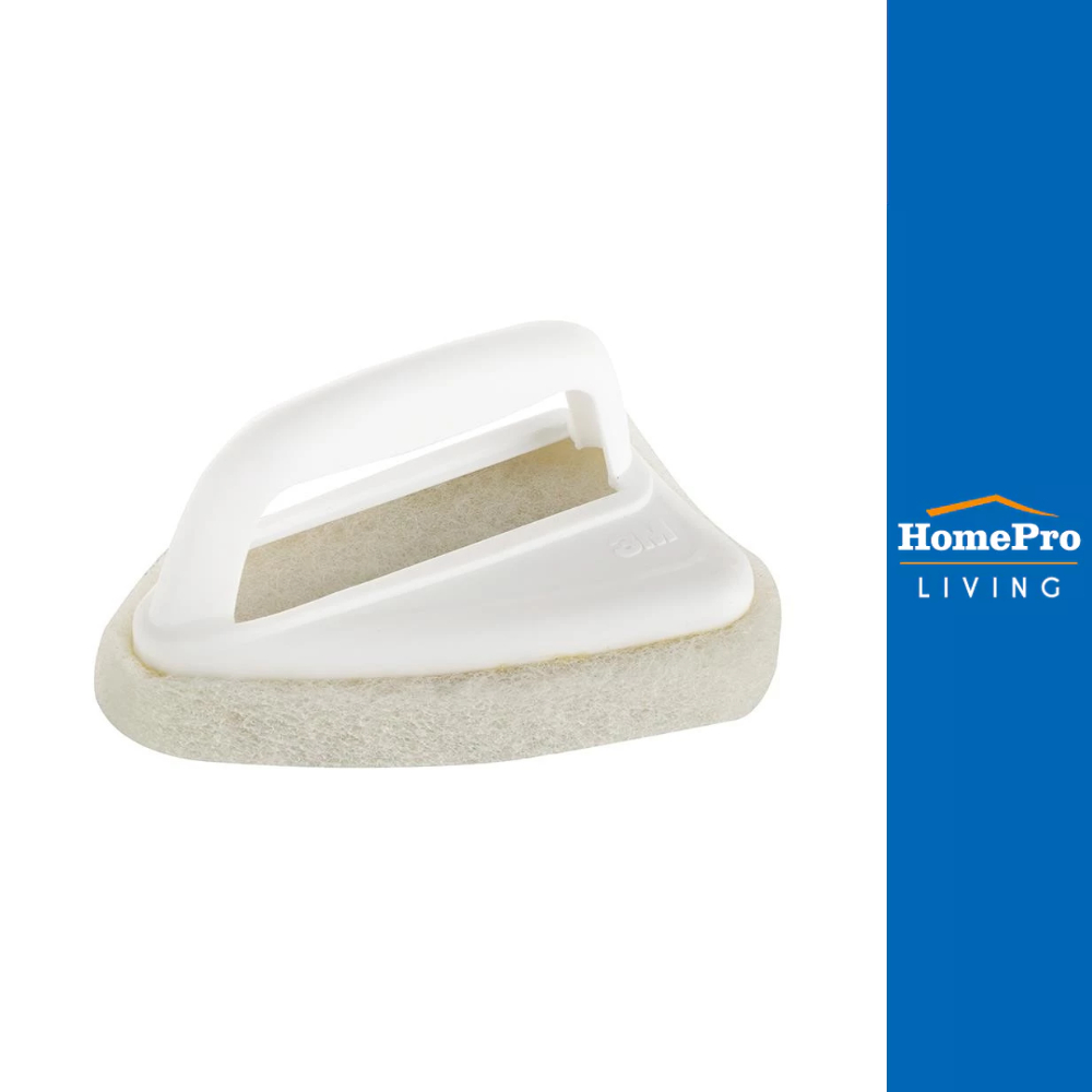 SCOTCH-BRITE แปรงใยขัดหัวจรวดพร้อมด้ามจับ สีขาว จัดส่งโดย HomePro