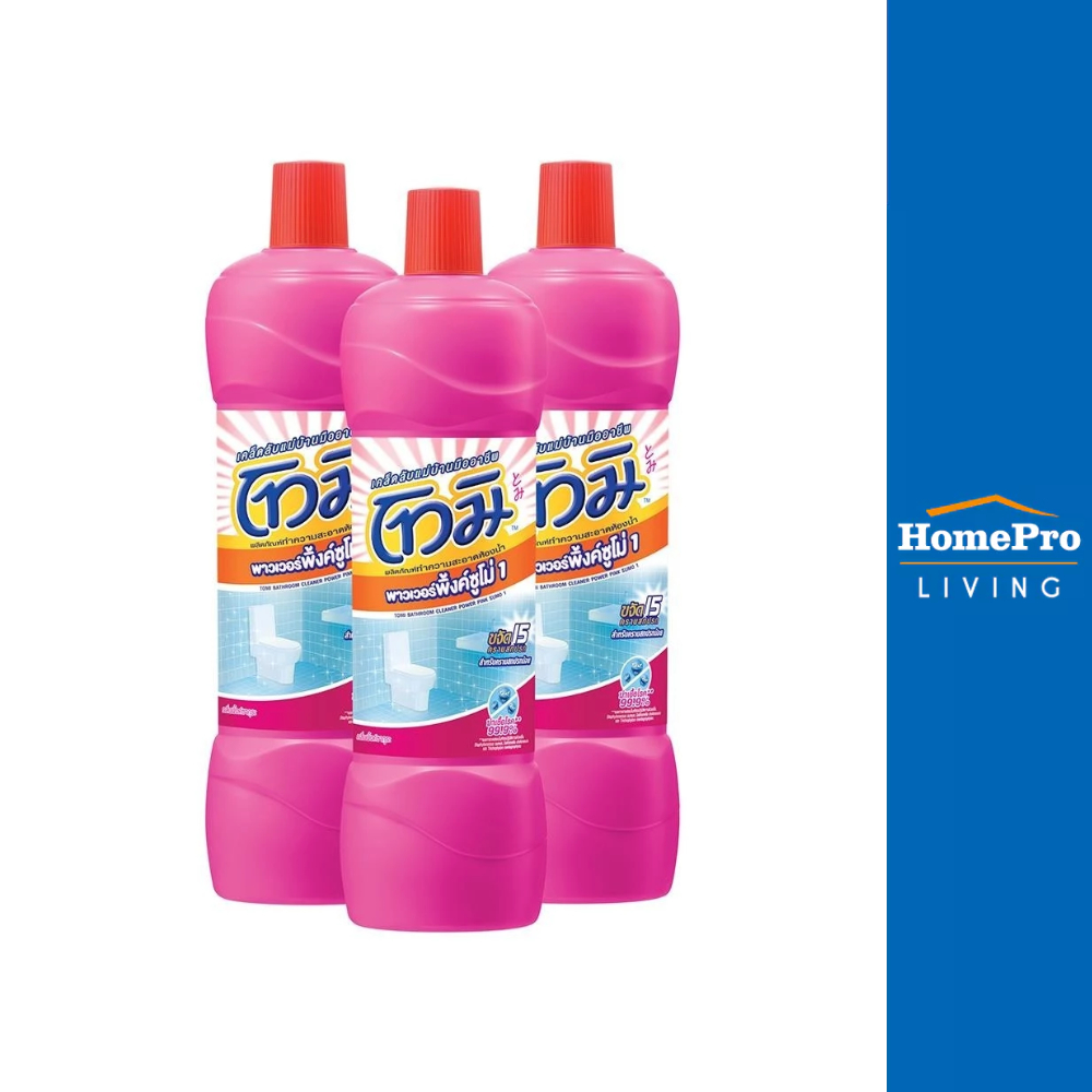 TOMI น้ำยาล้างห้องน้ำโทมิ พาวเวอร์พิ้งค์ซูโม่ 850 มล. สีชมพู แพ็ก3 จัดส่งโดย HomePro